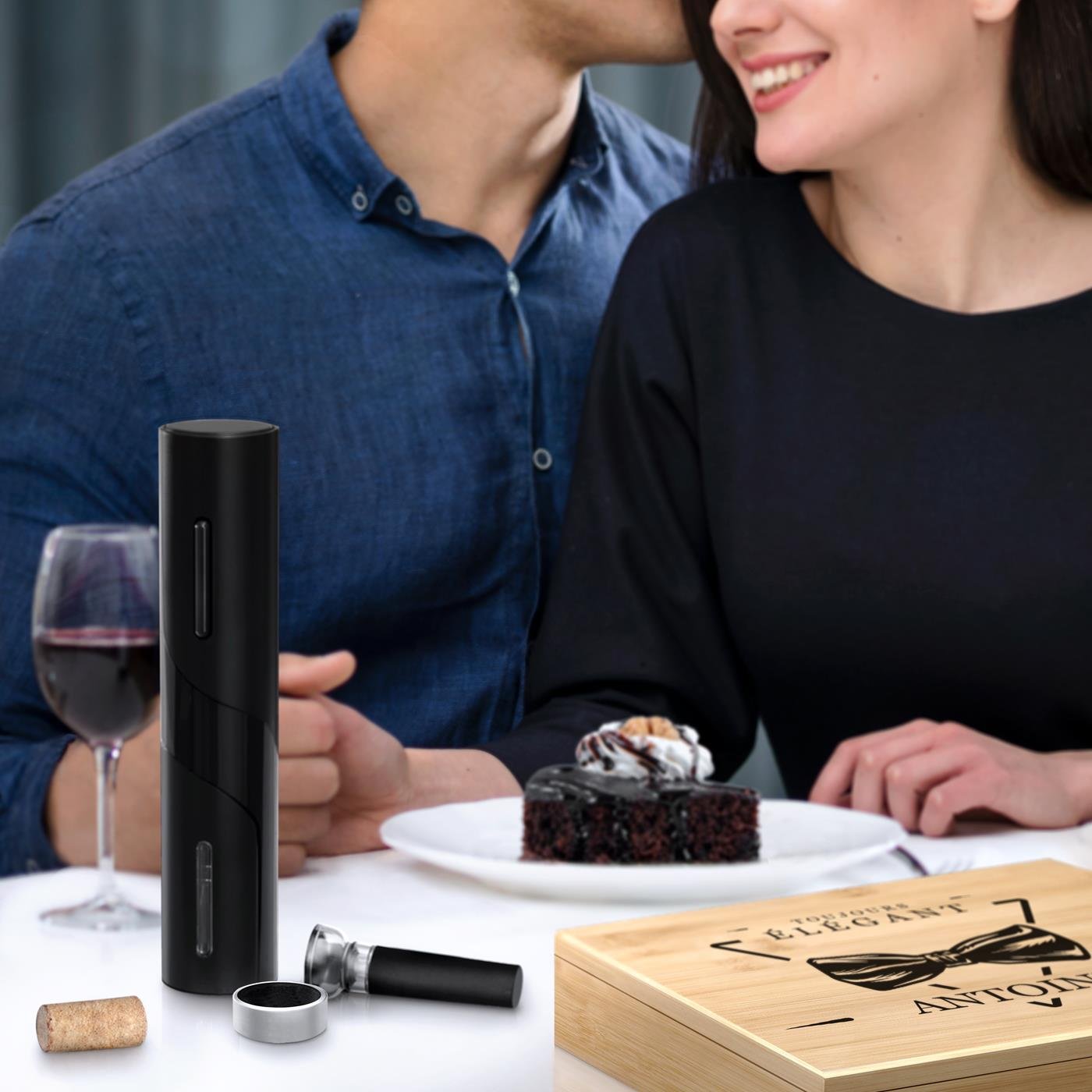 Murrano Wine Accessory Set with Personalized Box for Father's Day