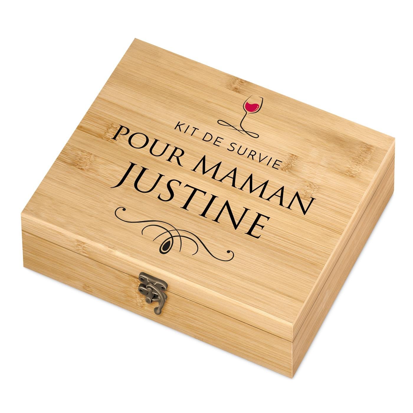 Murrano Personalized Wine Accessory Set for Mom's Birthday
