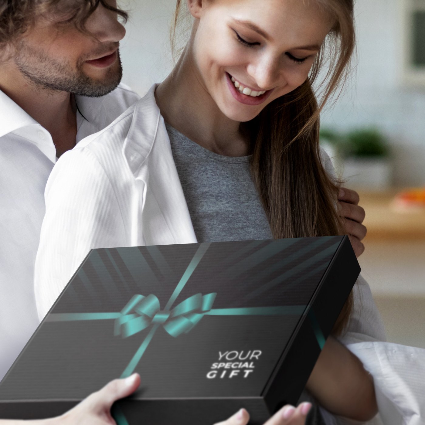Tabla de quesos con piedra personalizada para el cumpleaños de un caballero