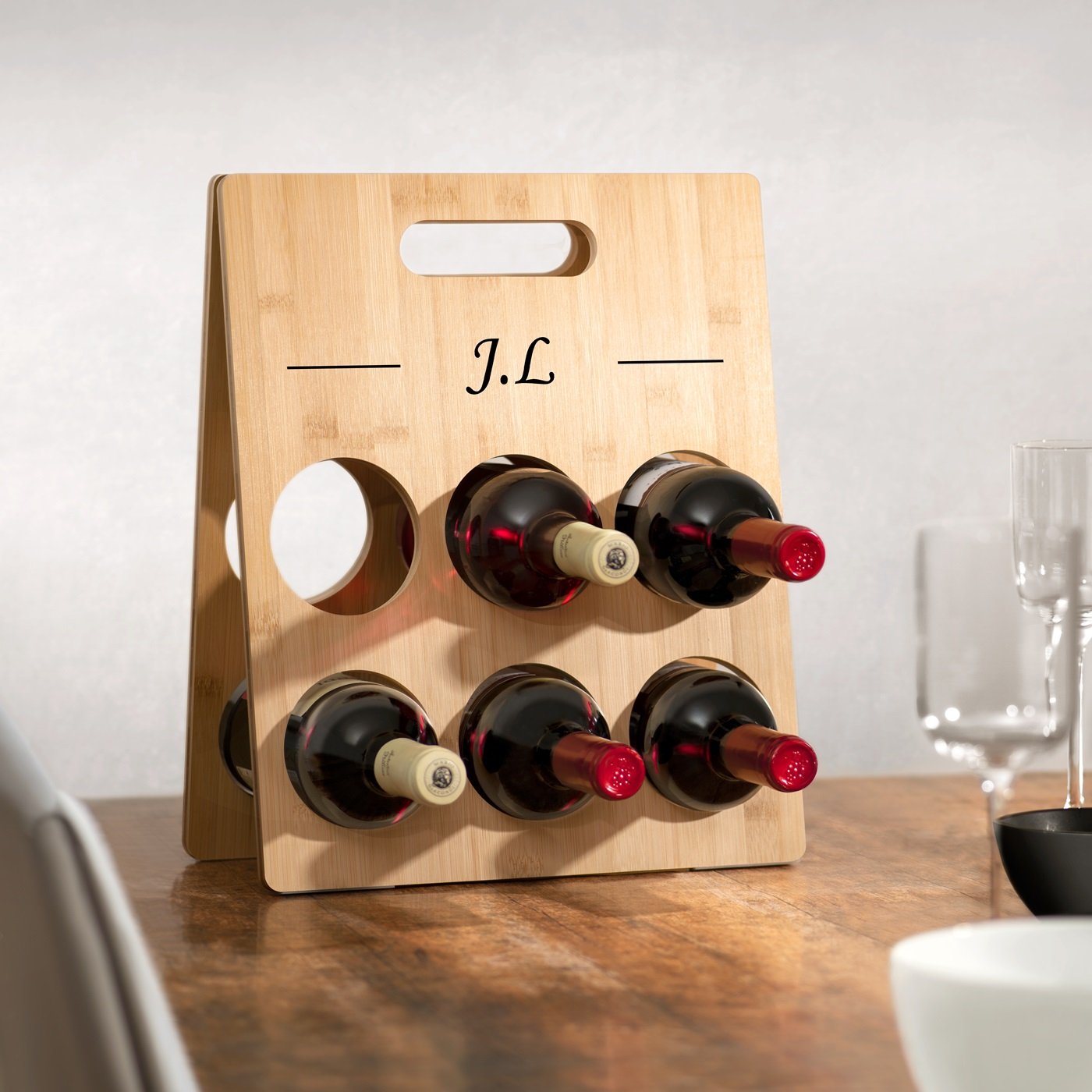 Caja de vino de madera personalizada para el cumpleaños de abuelo