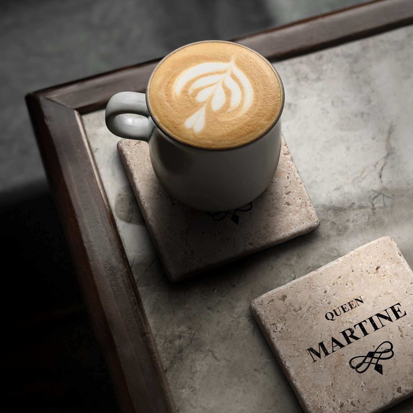 Murrano Stone Place Mats with Personalized Print for a Friend's Birthday