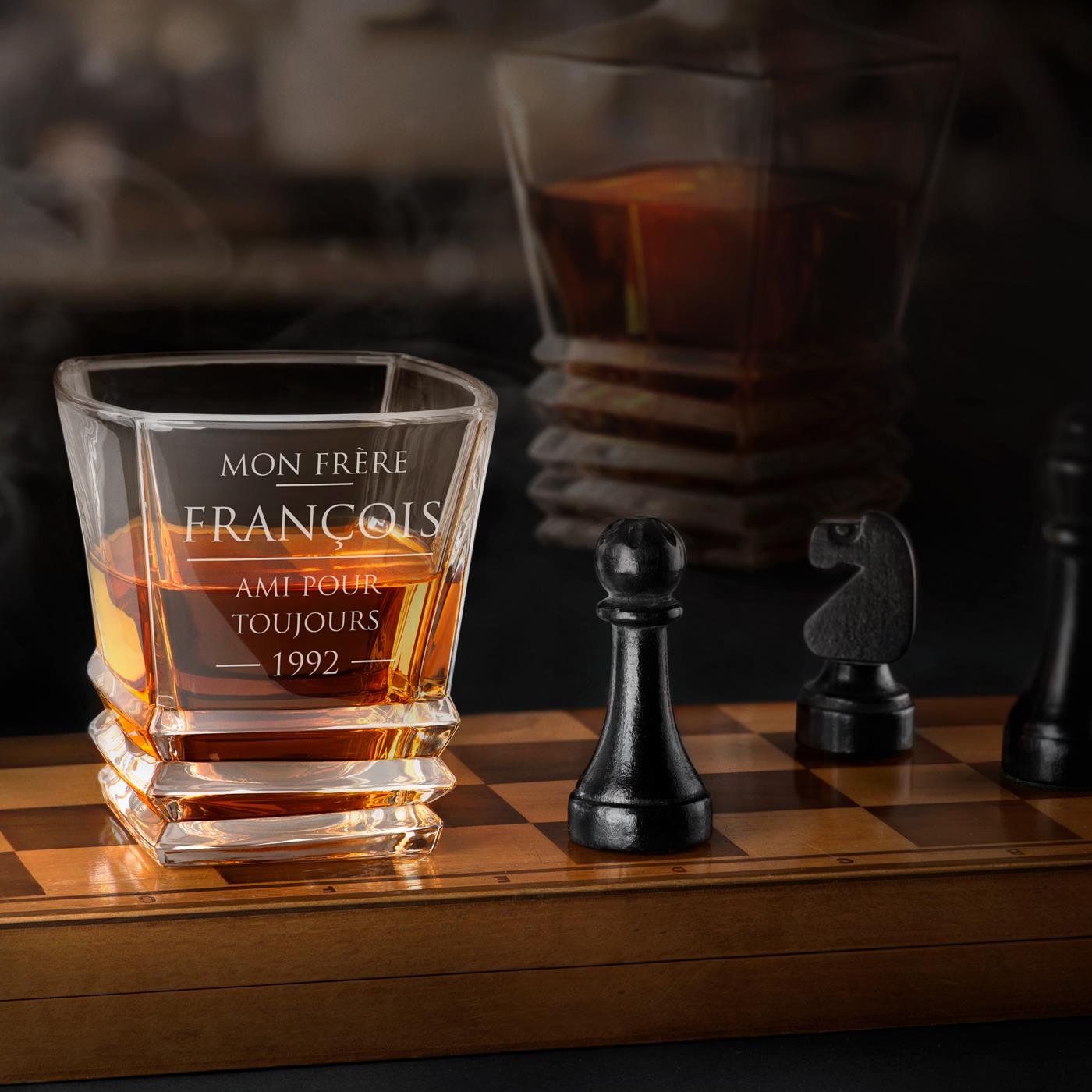Conjunto de vasos de whisky Geométricos Murrano para el cumpleaños de su hermano