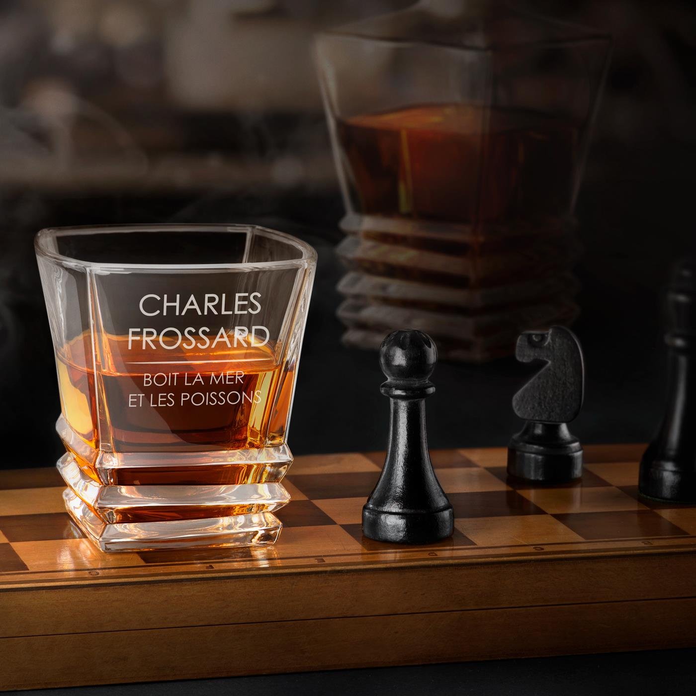 Murrano Geometric Whisky Glass Set for Travelers (6 Pieces)