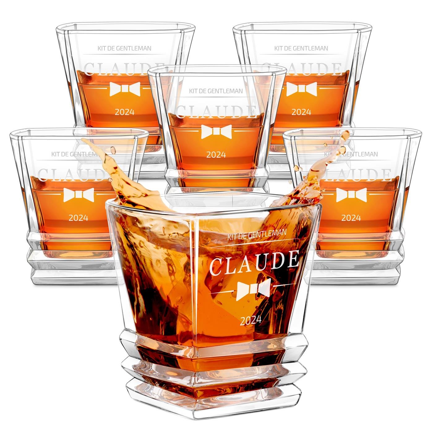Murrano Geometric Whisky Glass Set for Him