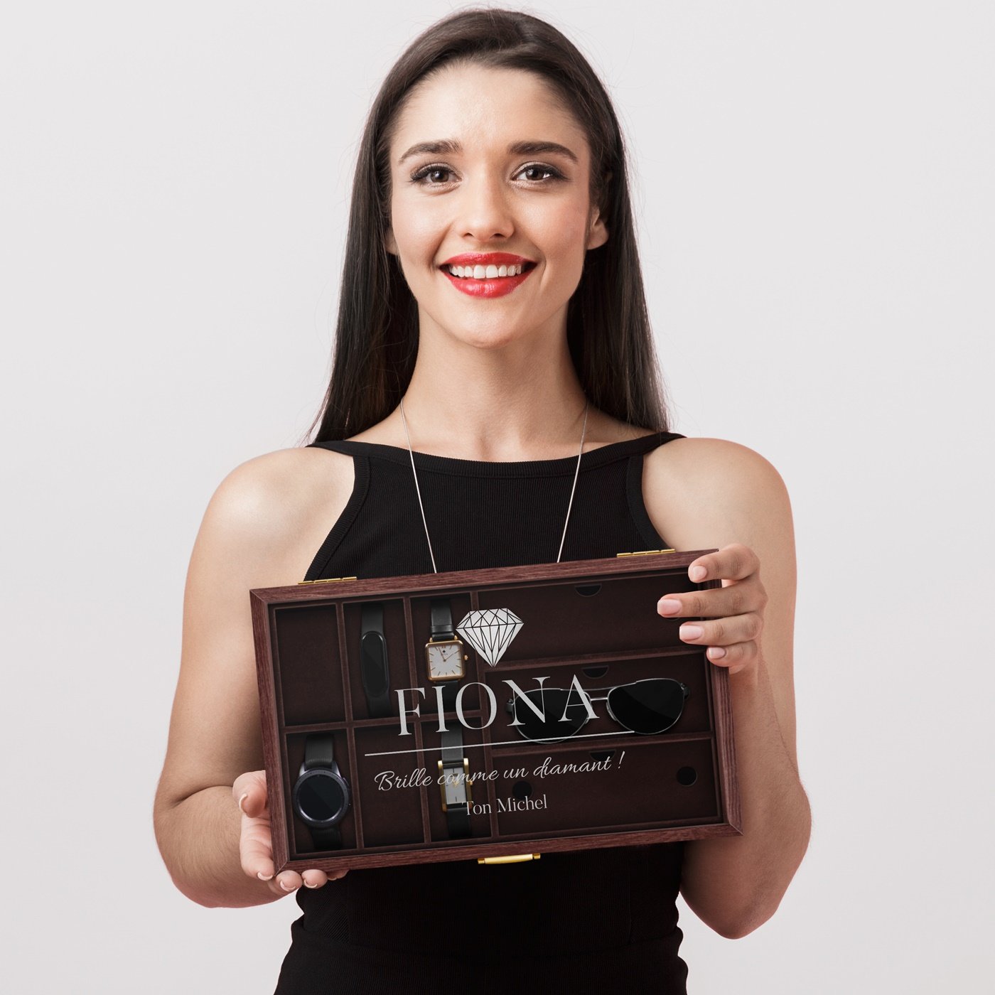 Caja personalizada de Murrano para relojes y gafas, Día de San Valentín