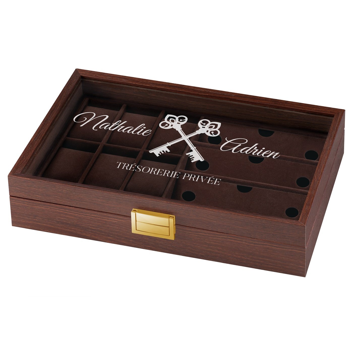Murrano Customized Watch and Glasses Box for a Couple