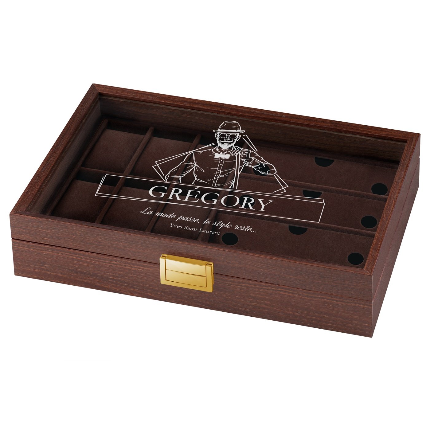 Murrano Customized Watch and Sunglasses Box for Husband
