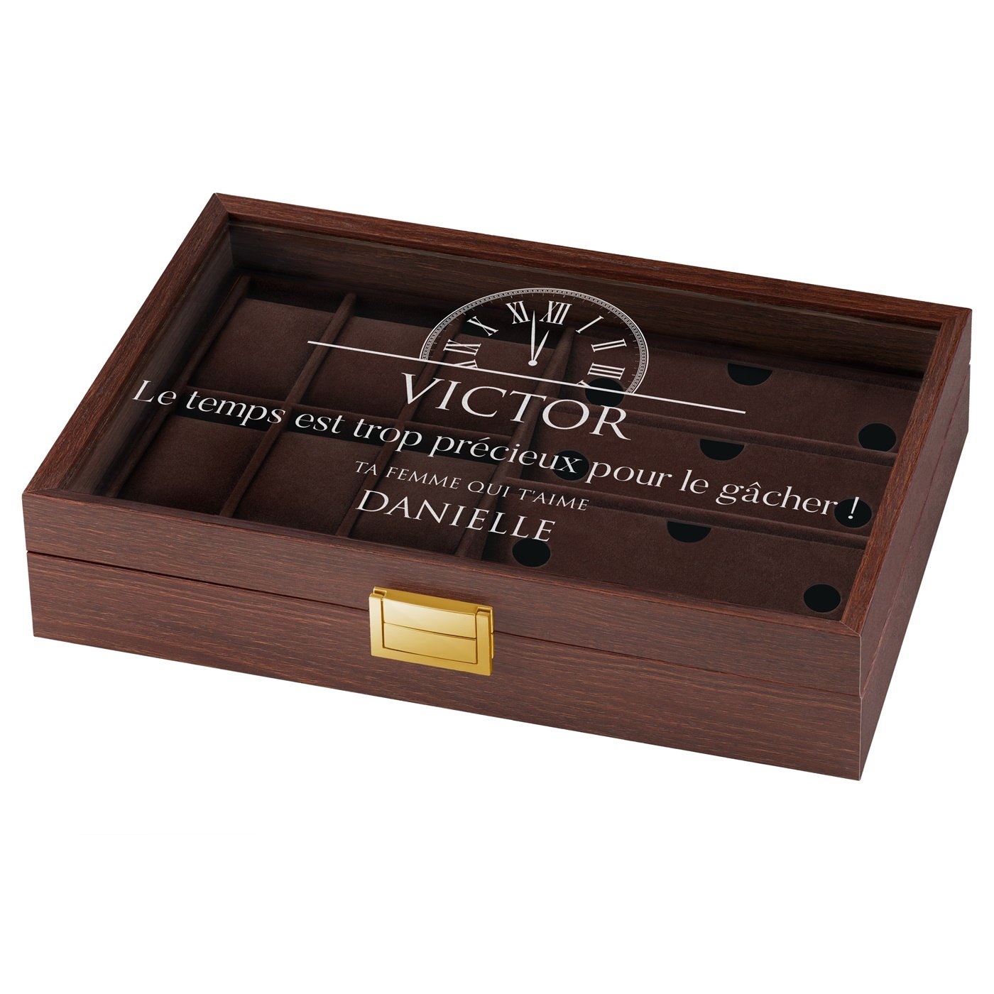 Murrano Customized Watch and Glasses Box for Him