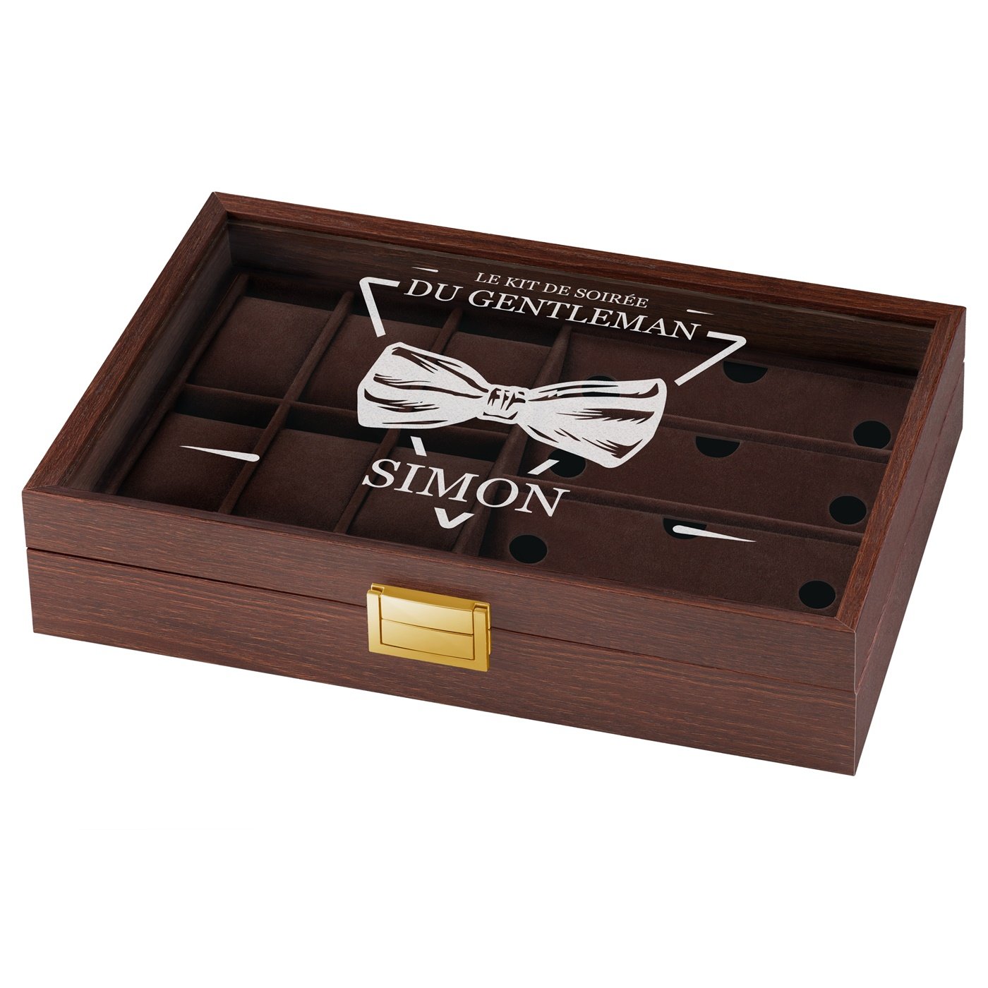 Murrano Engraved Watch and Glasses Box