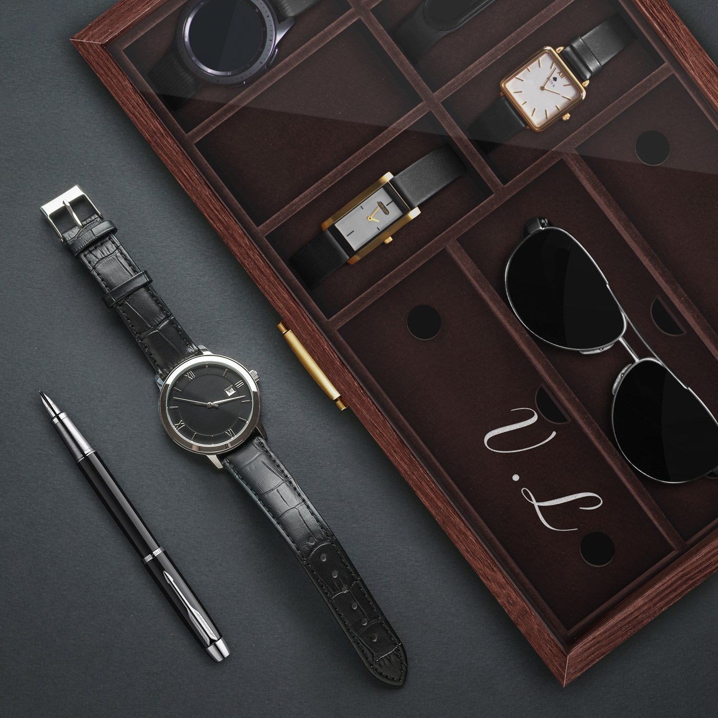 Murrano Customized Watch and Glasses Box