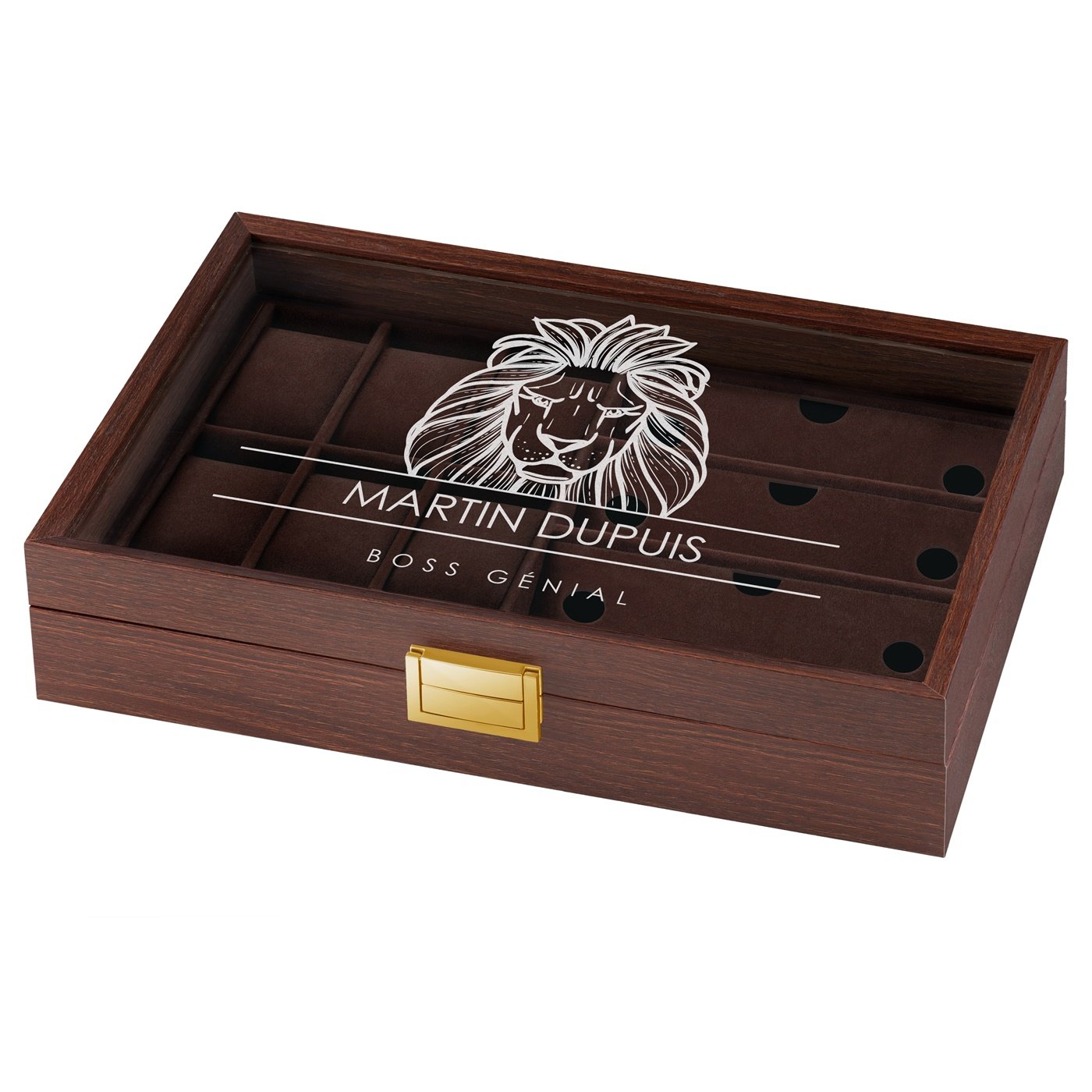 Murrano Personalized Watch and Glasses Box for Boss's Birthday