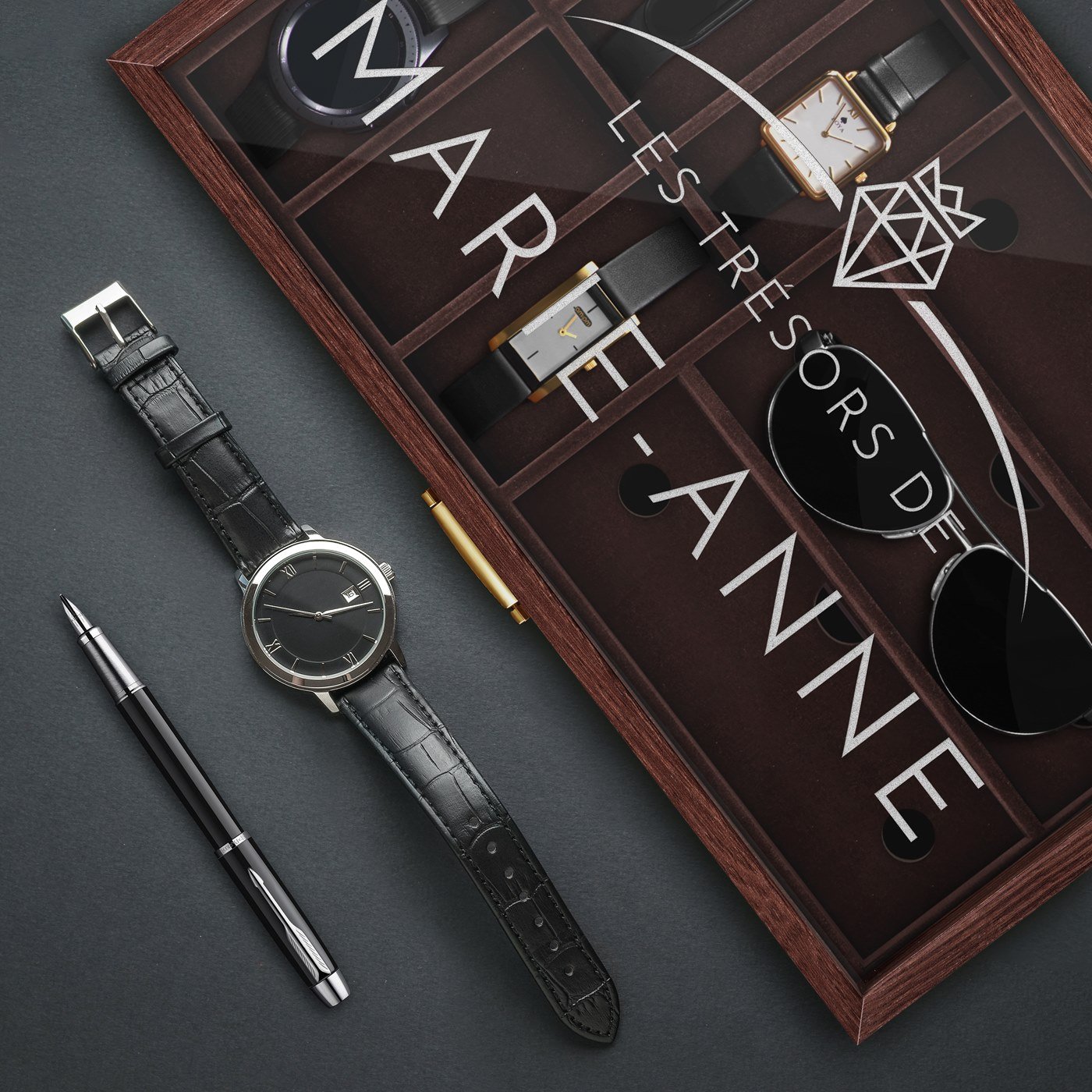Murrano Personalized Watch and Sunglasses Box