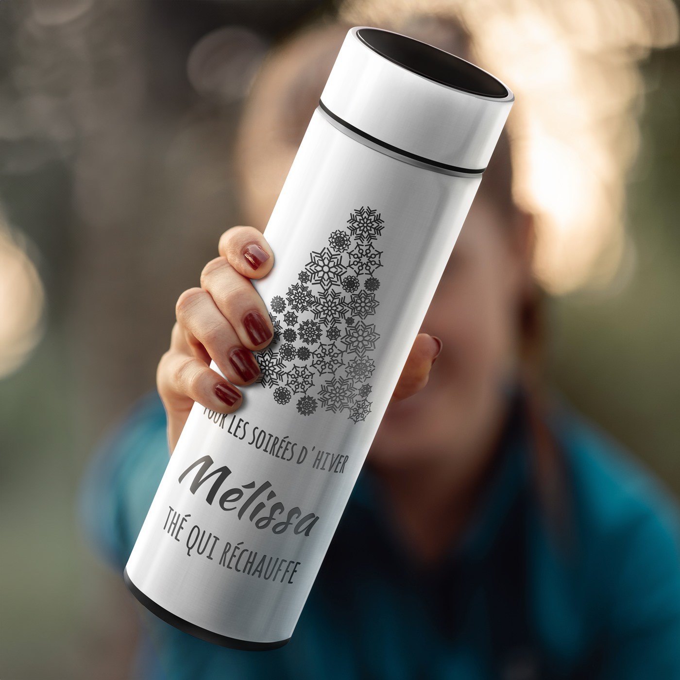 Murrano Personalized Stainless Steel Thermos with LED Temperature Display