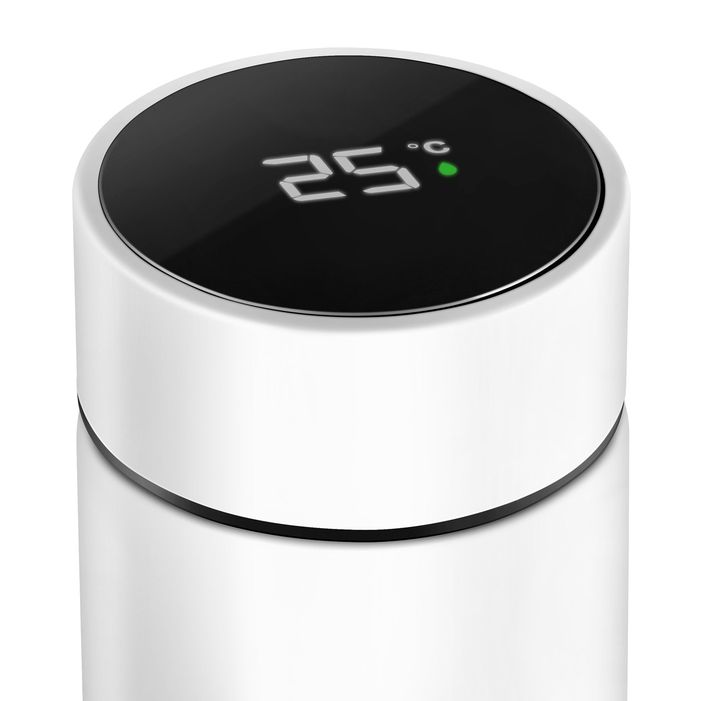 Murrano Insulated Bottle with LED Display - White