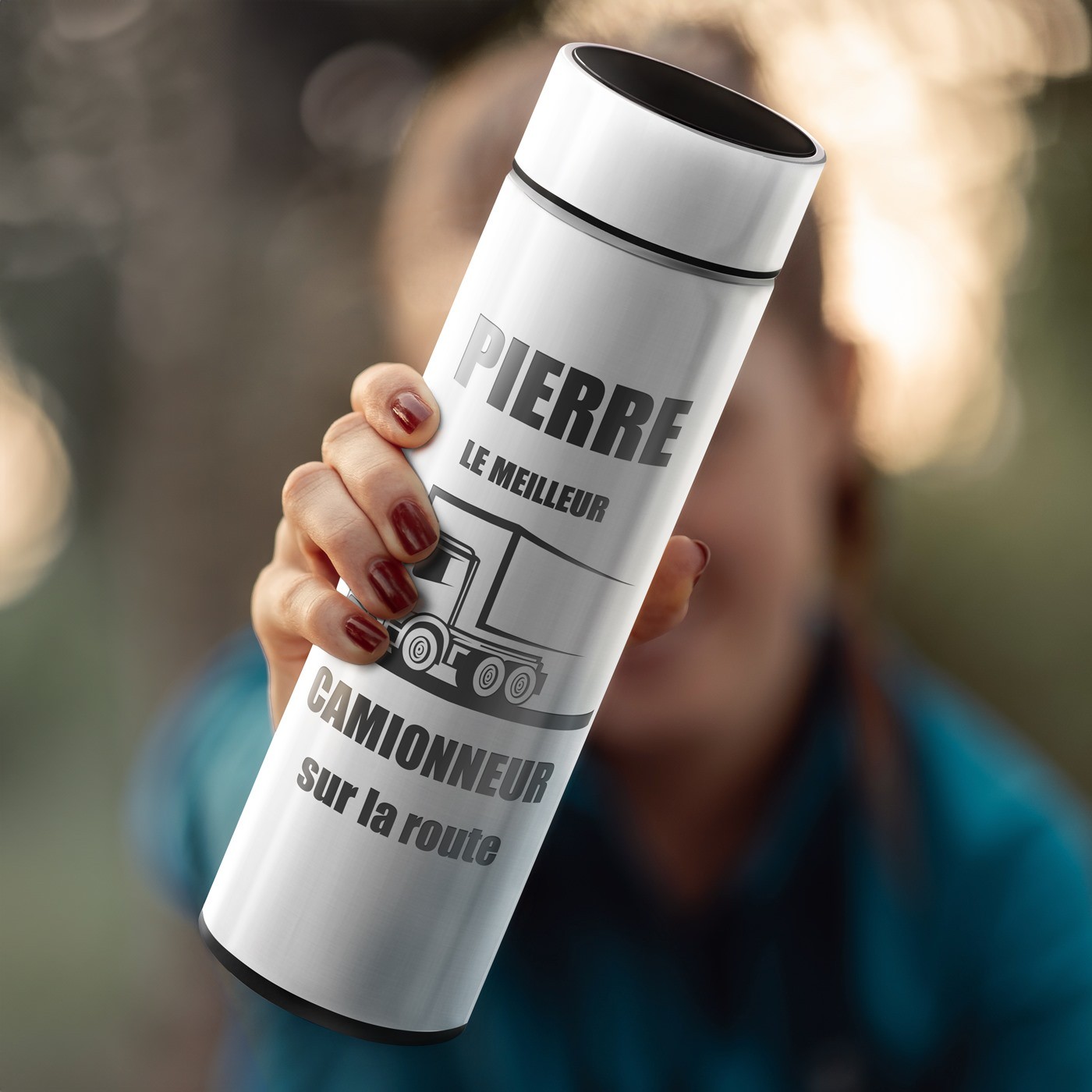 Murrano Personalized LED Temperature Display Water Bottle