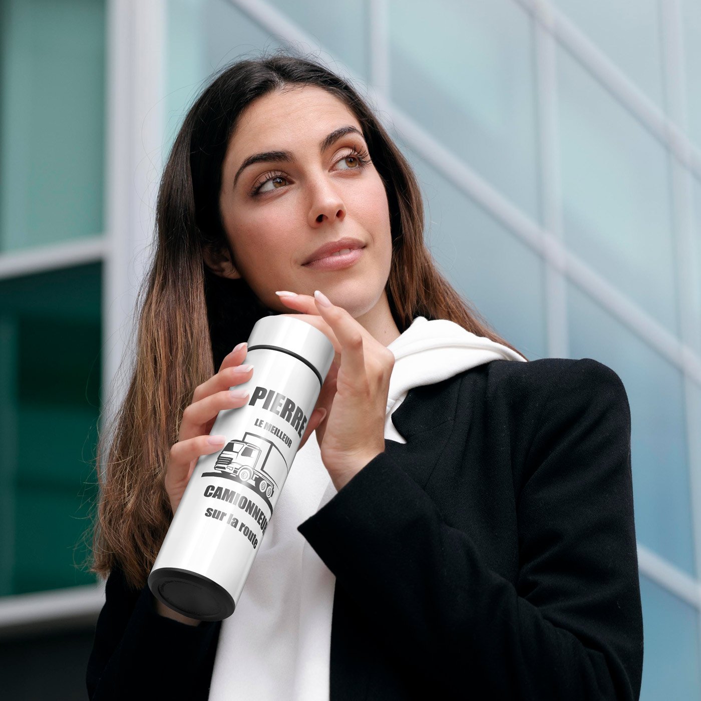 Murrano Personalized LED Temperature Display Water Bottle