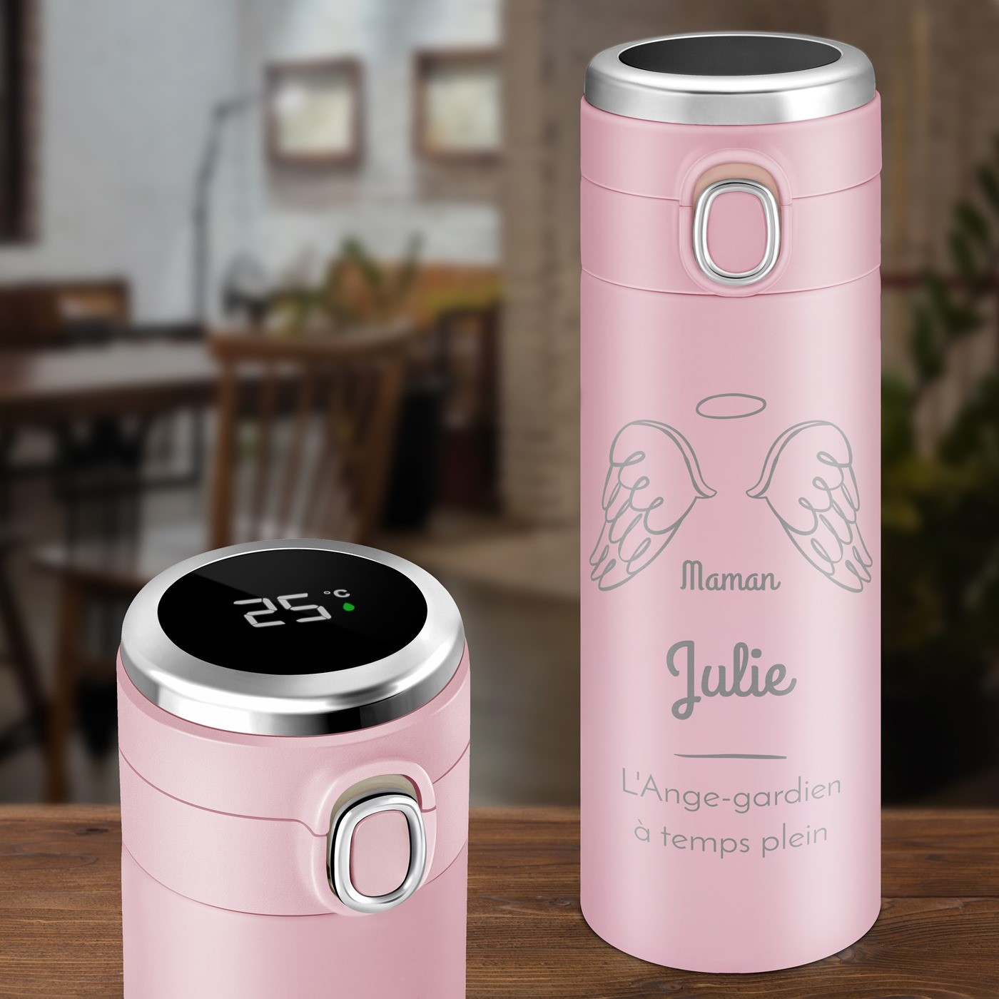 Mug personalizado con pantalla LED para el Día de las Madres