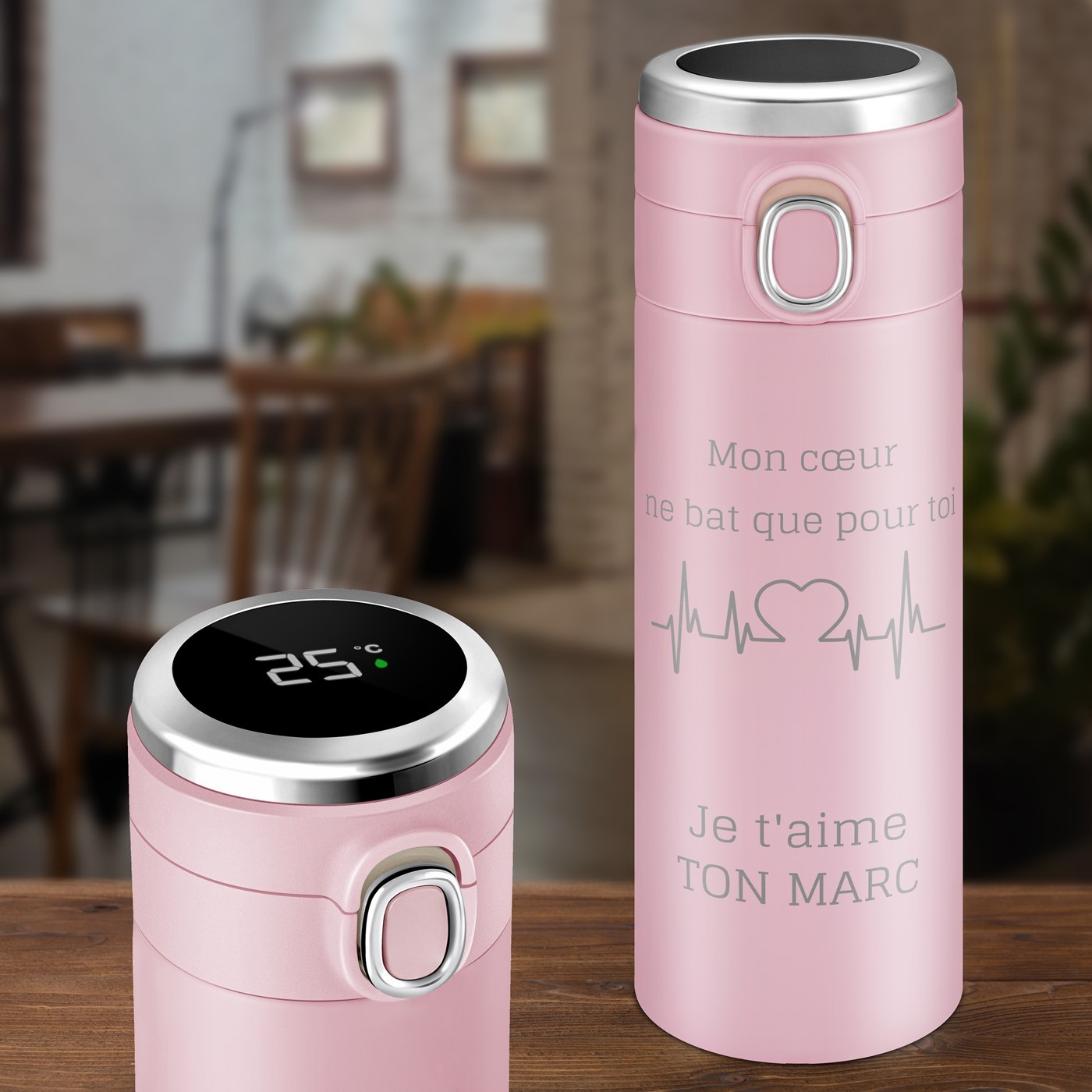 Taza de viaje Murrano - Pantalla LED para ella