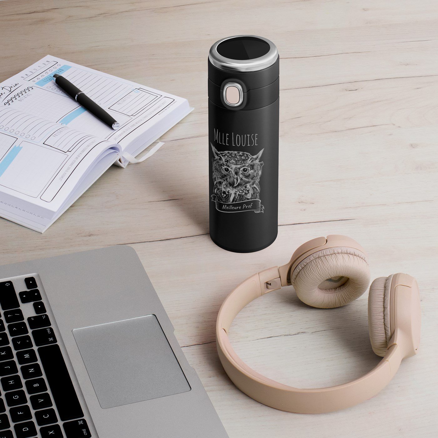 Taza térmica personalizada Murrano con pantalla LED