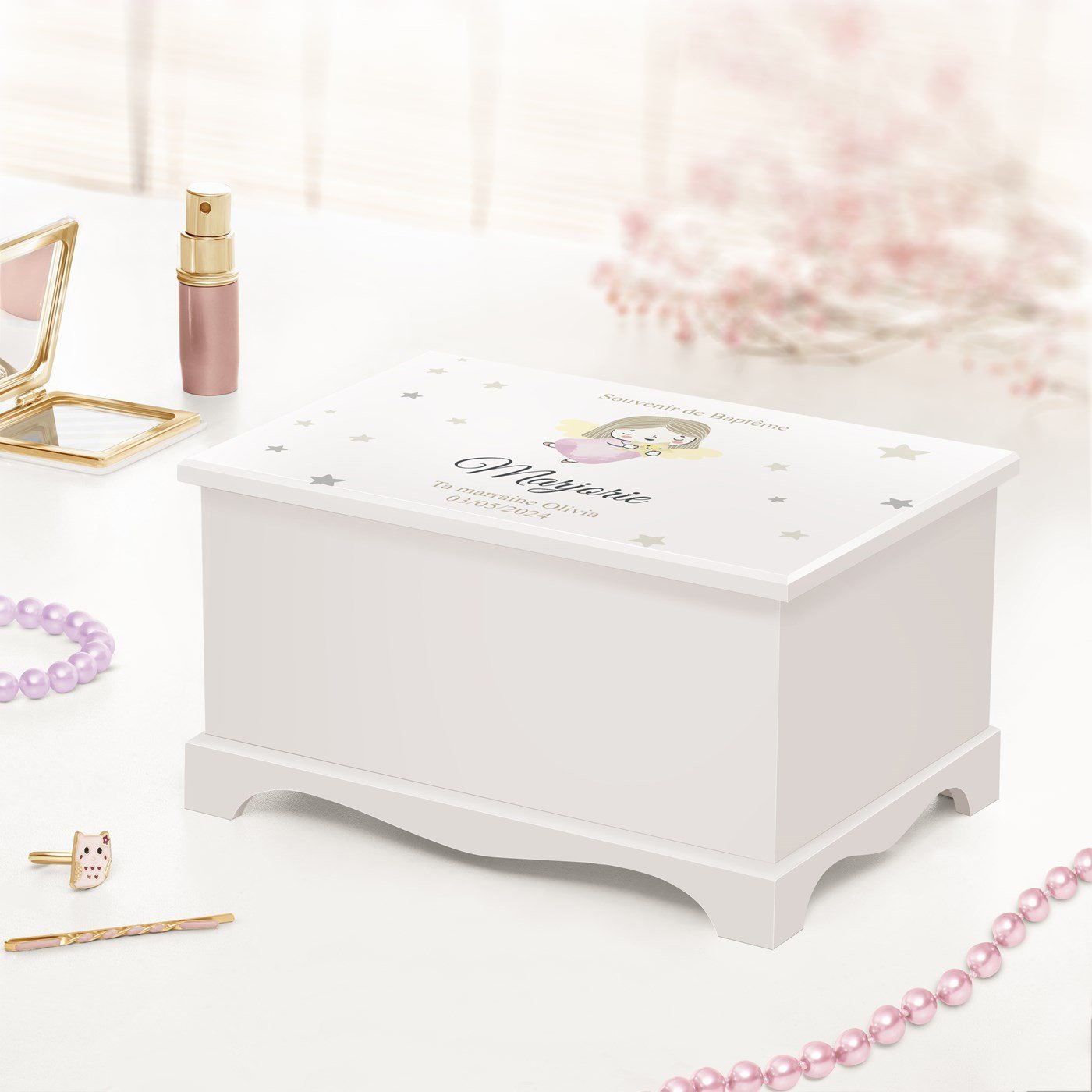 Murrano Music Box - Personalized Ballet Jewelry Box for Goddaughter