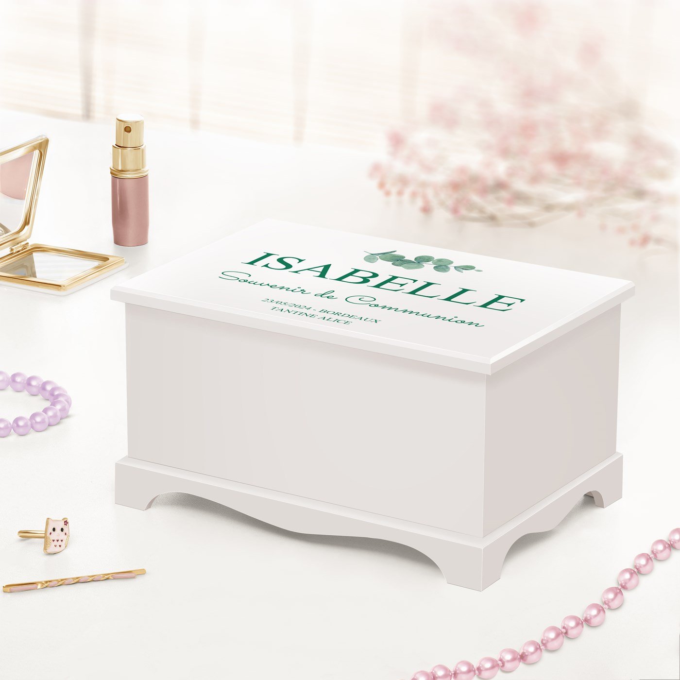 Murrano Musical Jewelry Box - Personalized Ballerina for Niece's First Communion