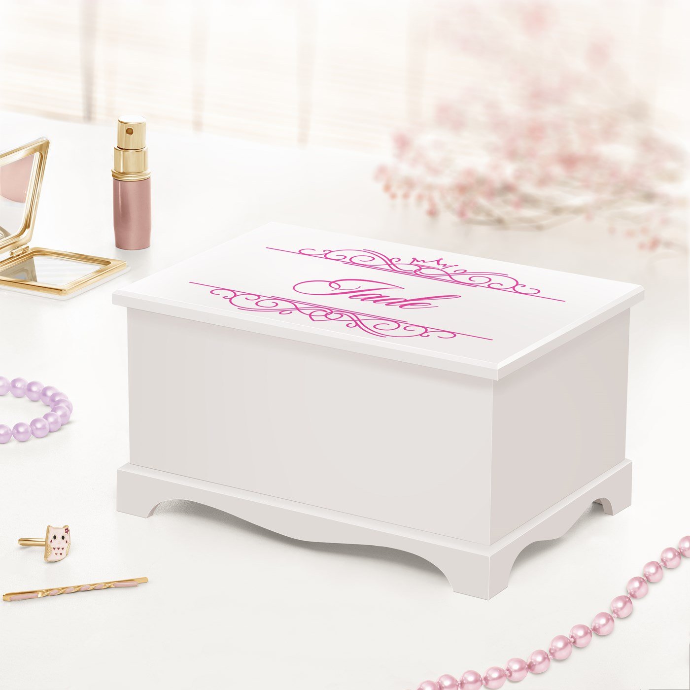 Caja musical de joyas Murrano - Bailarina personalizada para sobrina