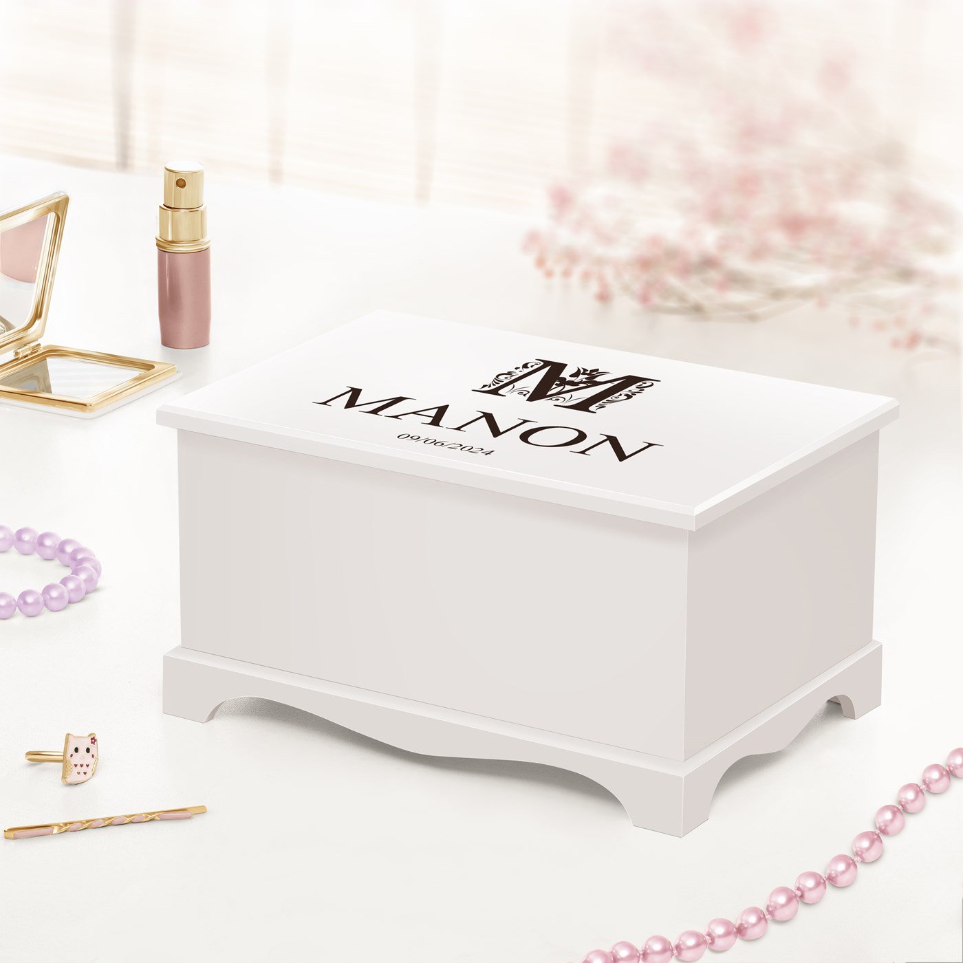 Caja musical de joyas personalizada Murrano