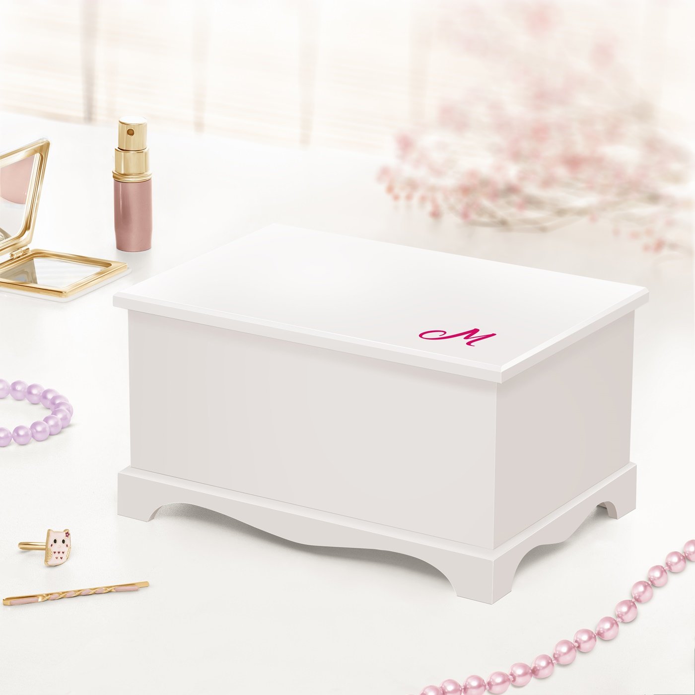 Caja de joyas musical personalizada Murrano para niña
