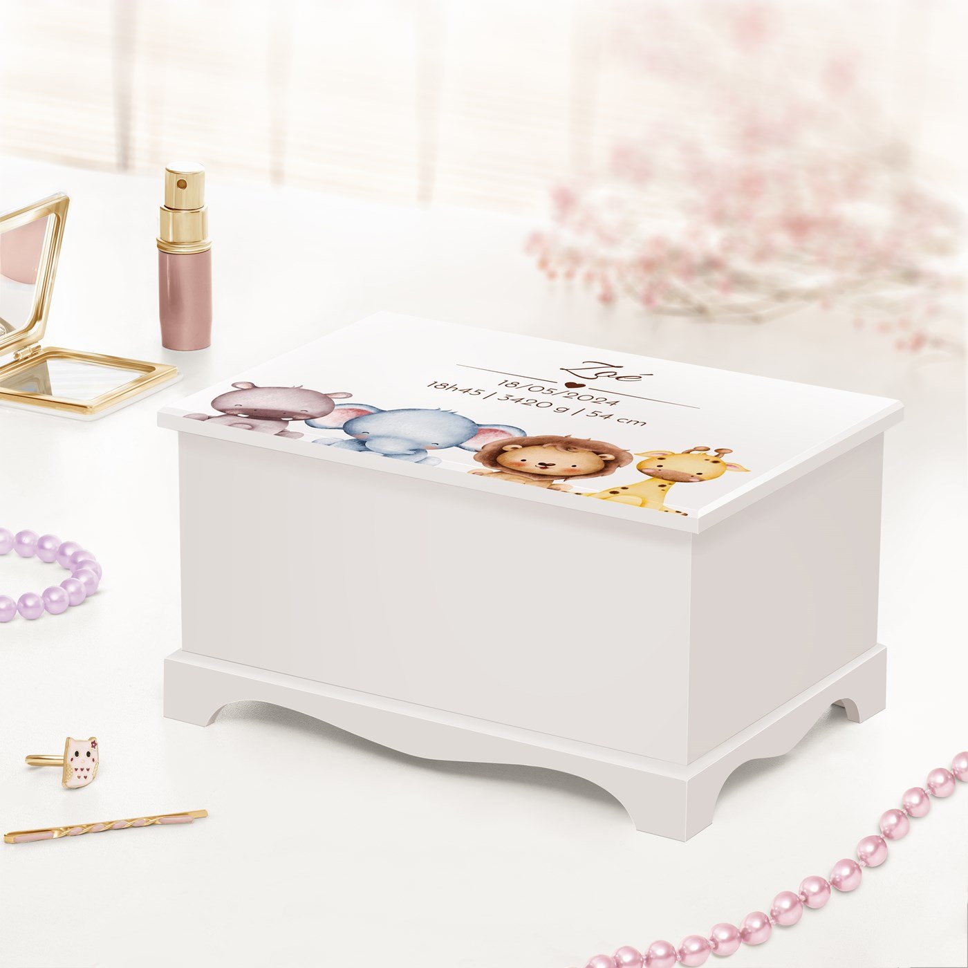 Caja musical de joyas Murrano - Bailarina personalizada