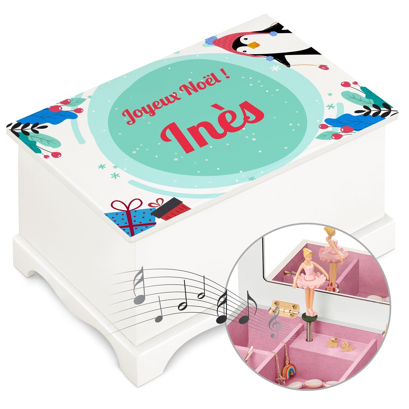 Murrano Musical Jewelry Box - Personalized Ballerina for Girls