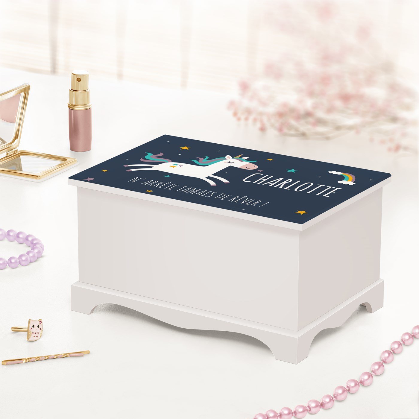 Murrano Personalized Musical Jewelry Box for Granddaughter's Birthday