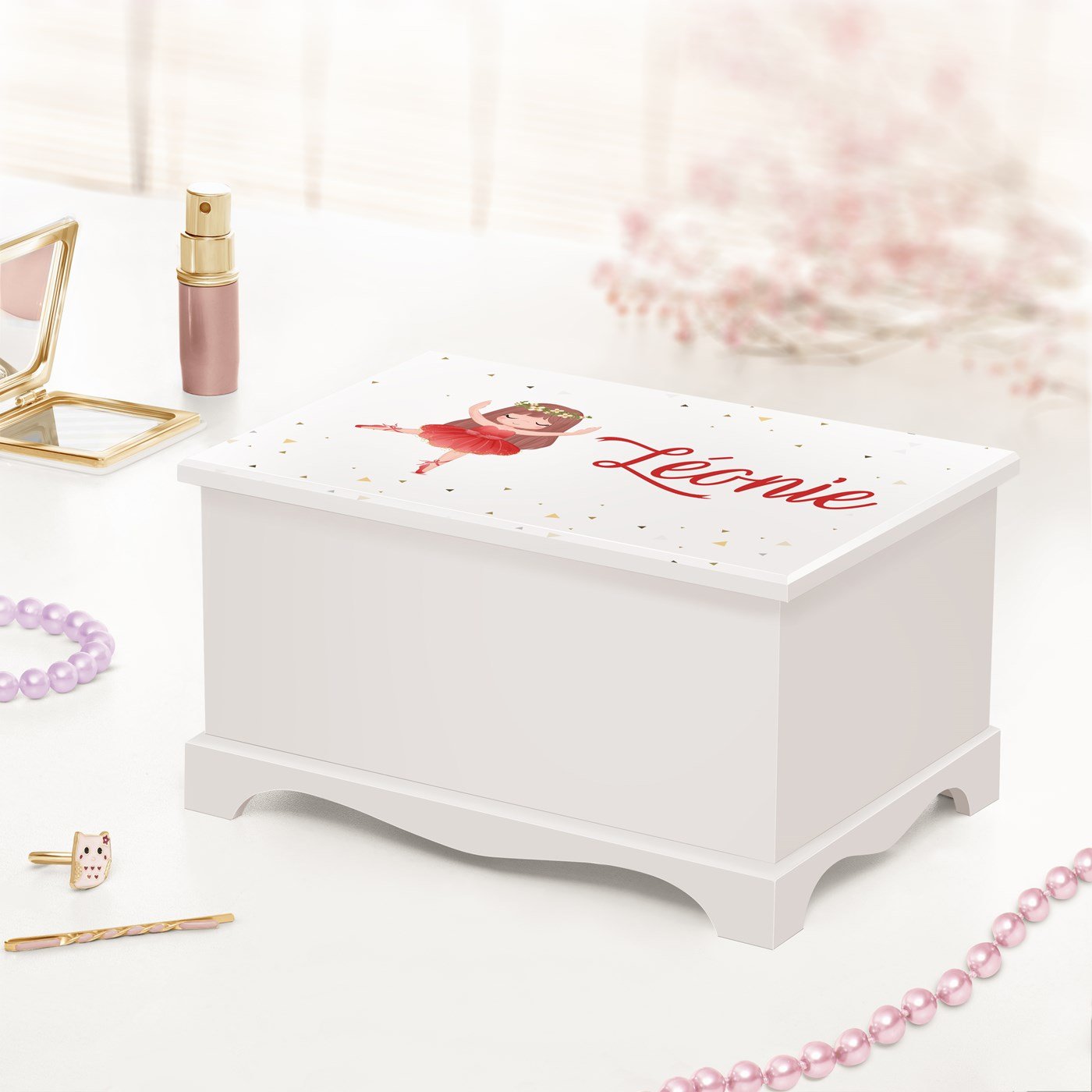 Murrano Personalized Musical Jewelry Box for a Girl's Birthday