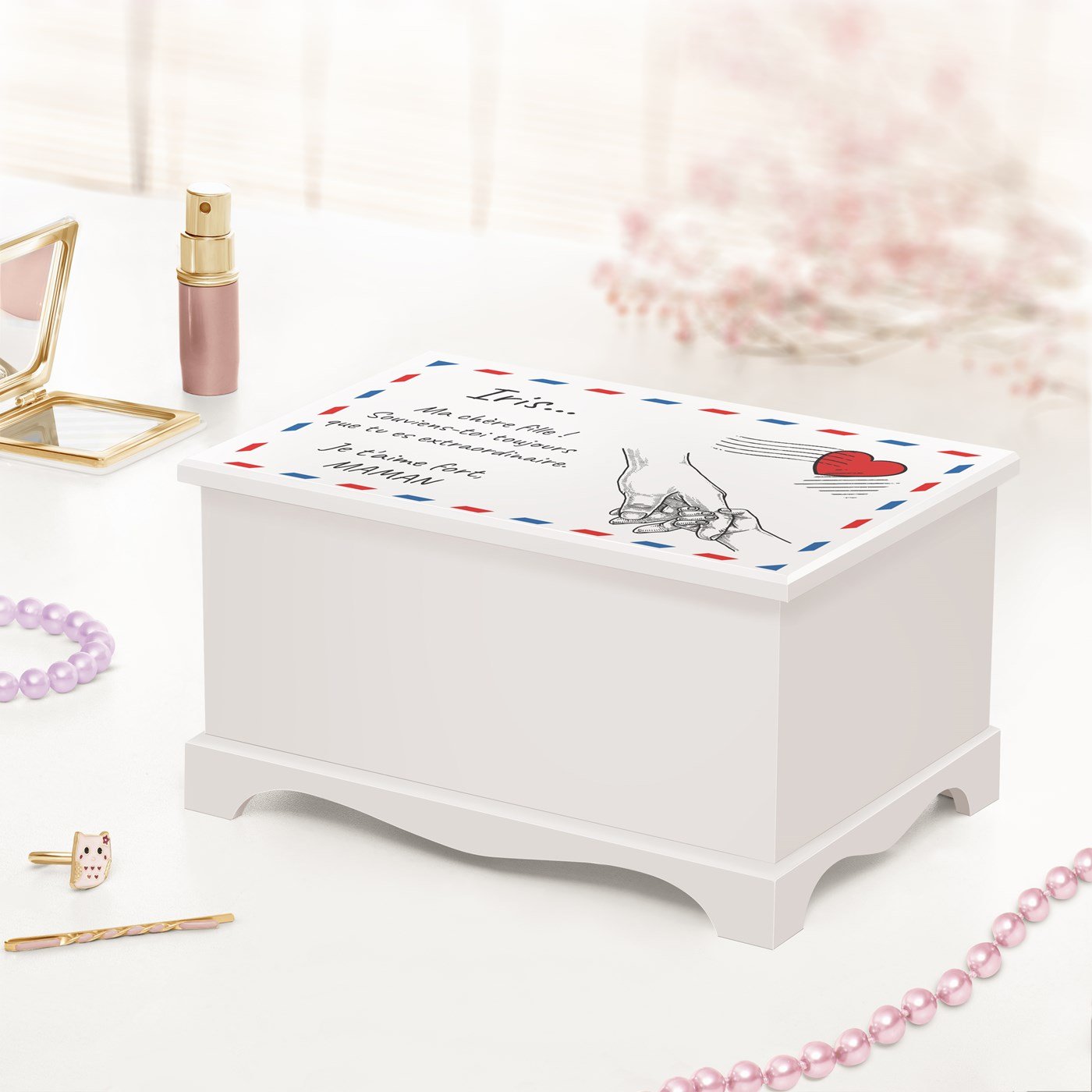 Murrano Personalized Musical Jewelry Box - Ballerina Design