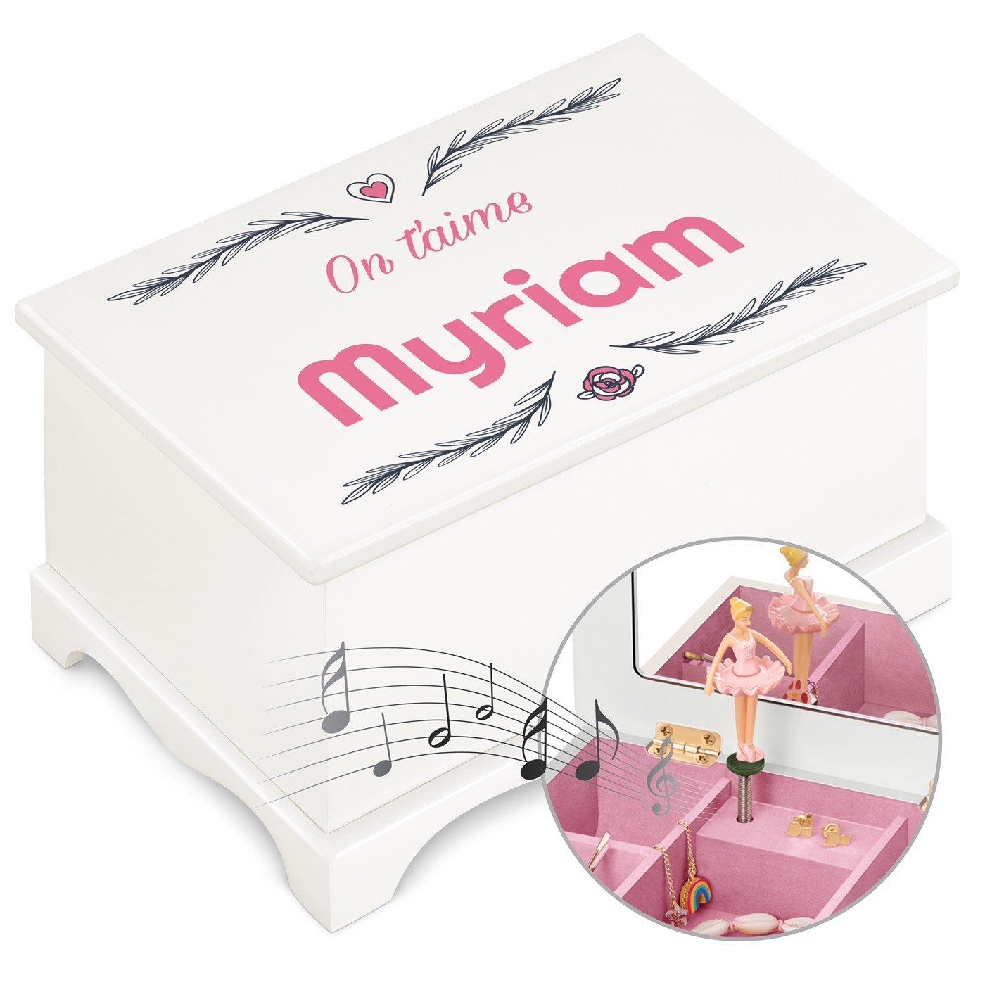Murrano Personalized Musical Jewelry Box for Little Girls