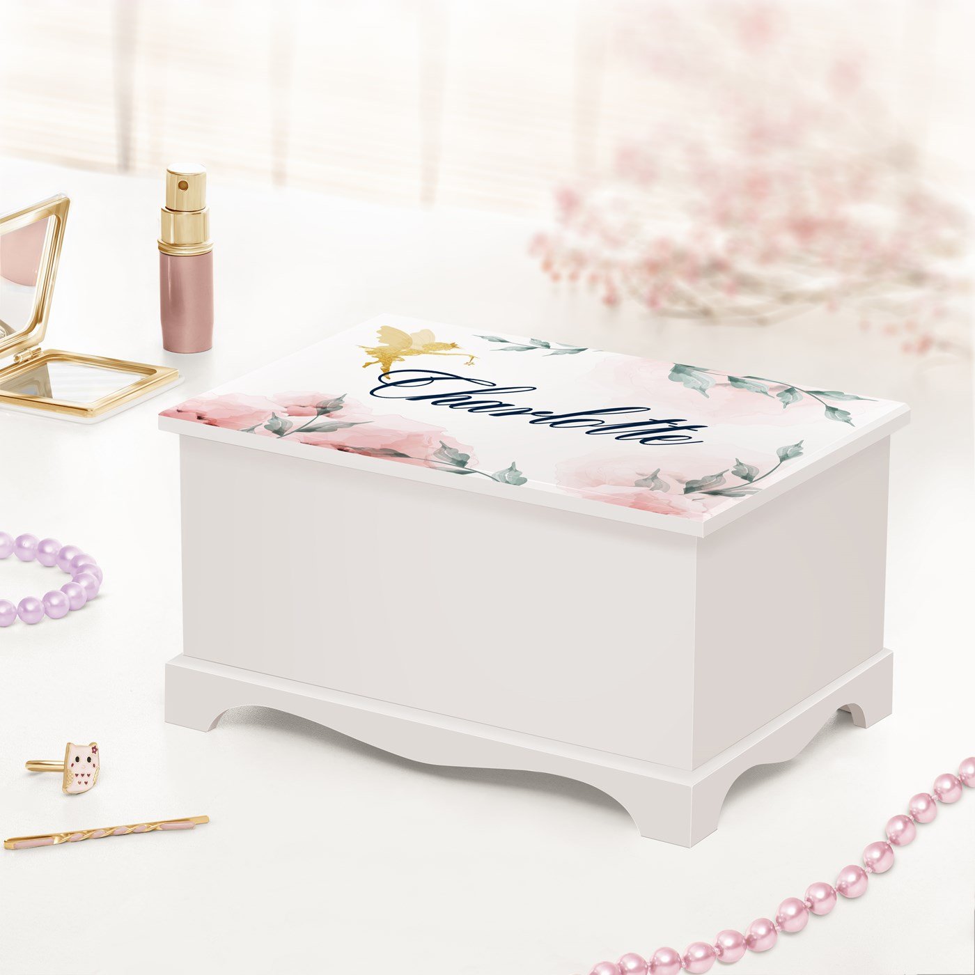 Murrano Musical Jewelry Box with Ballerina Print for Niece