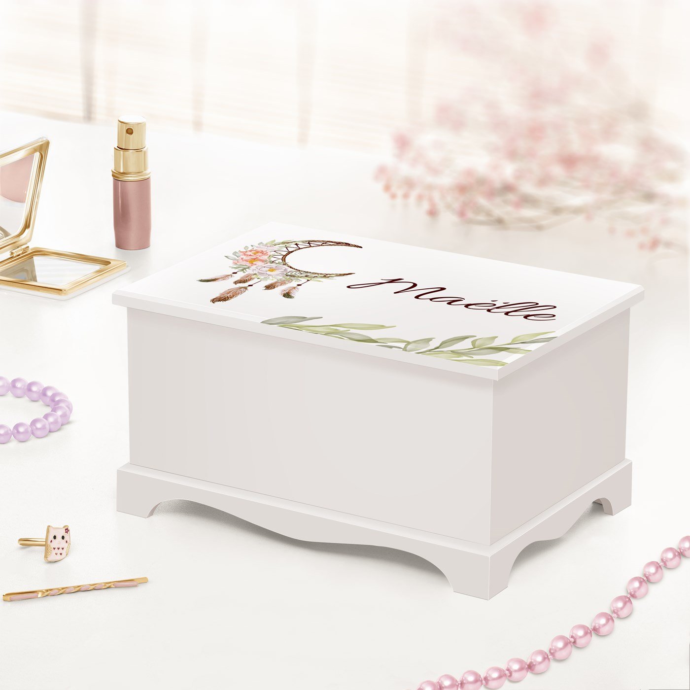 Caja musical de joyas personalizada Murrano - Bailarina para ahijada