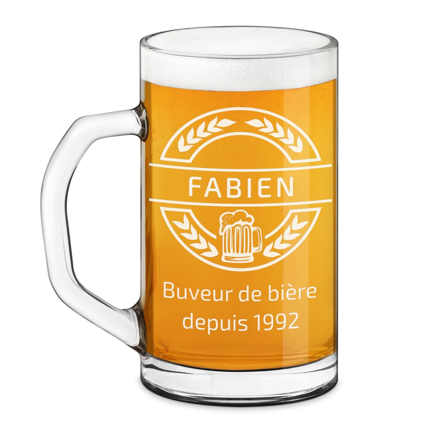 Taza de cerveza geométrica Murrano para amantes de la cerveza - Regalo de aniversario