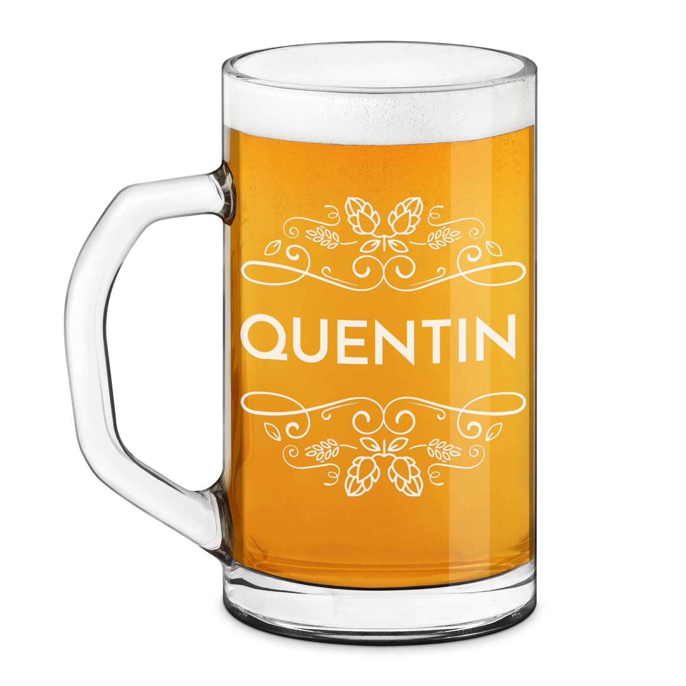 Taza de cerveza geométrica Murrano con grabado láser para el cumpleaños de un amigo
