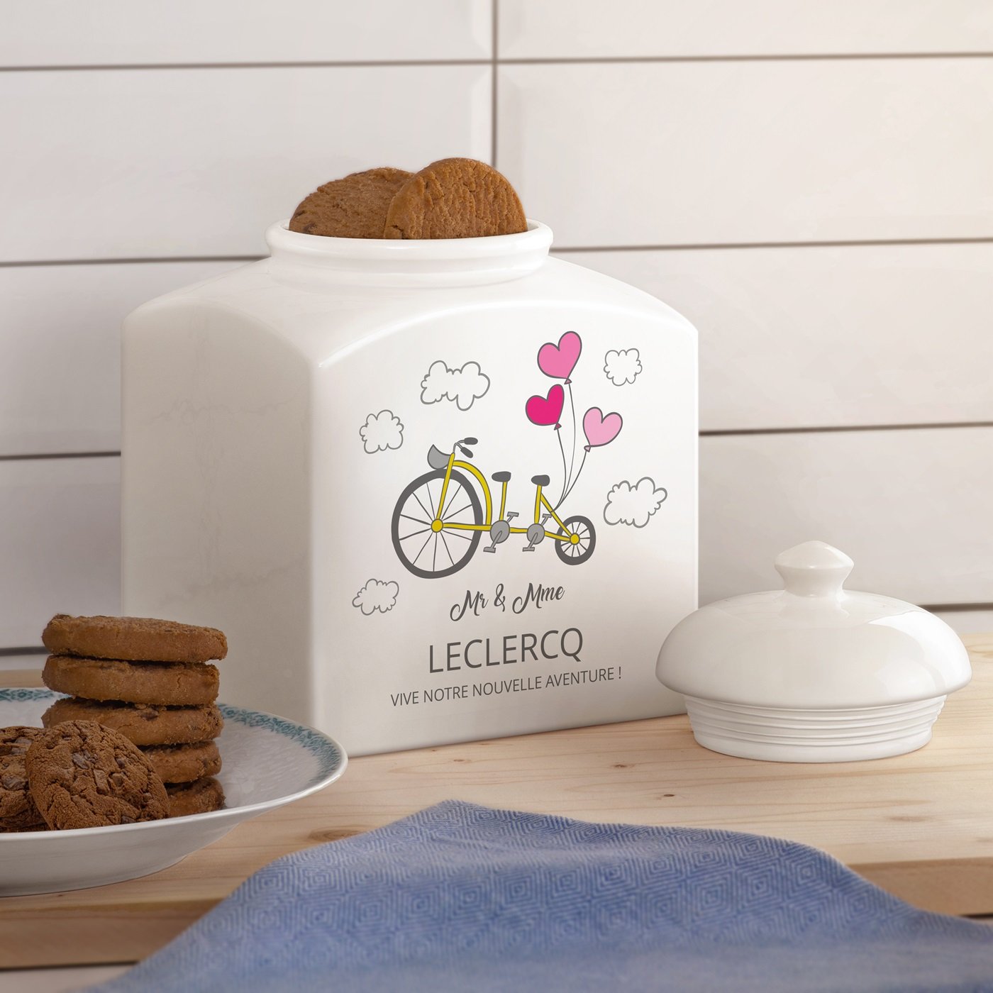 Jarre à biscuits en céramique Murrano personnalisée