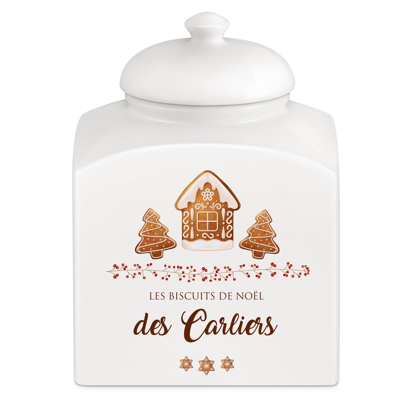Murrano Ceramic Cookie Jar with Personalized Design for Couples