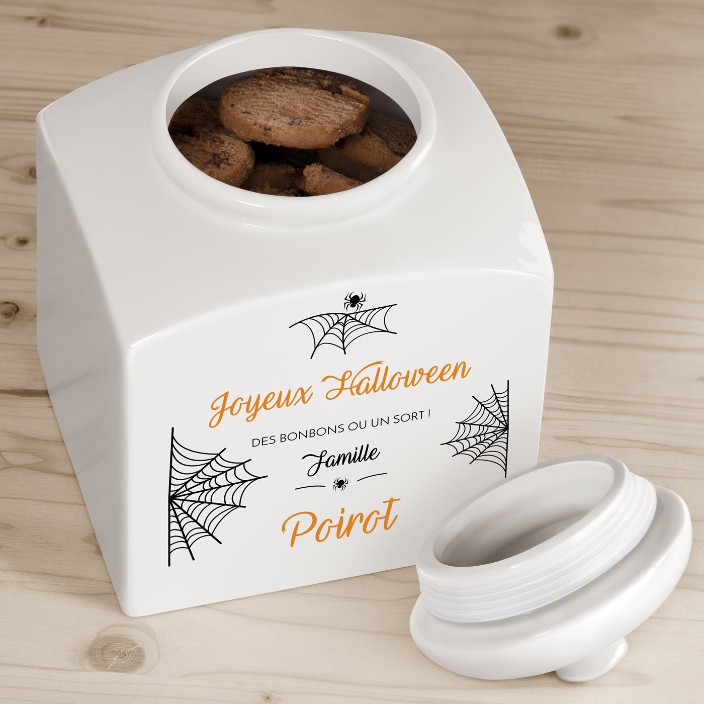 Murrano Ceramic Cookie Jar with Custom Design for Housewarming