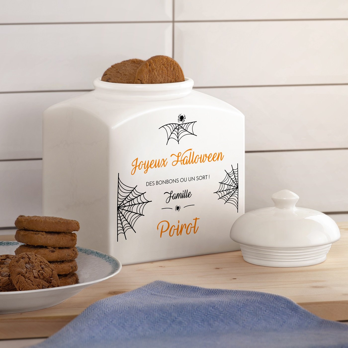 Murrano Ceramic Cookie Jar with Custom Design for Housewarming