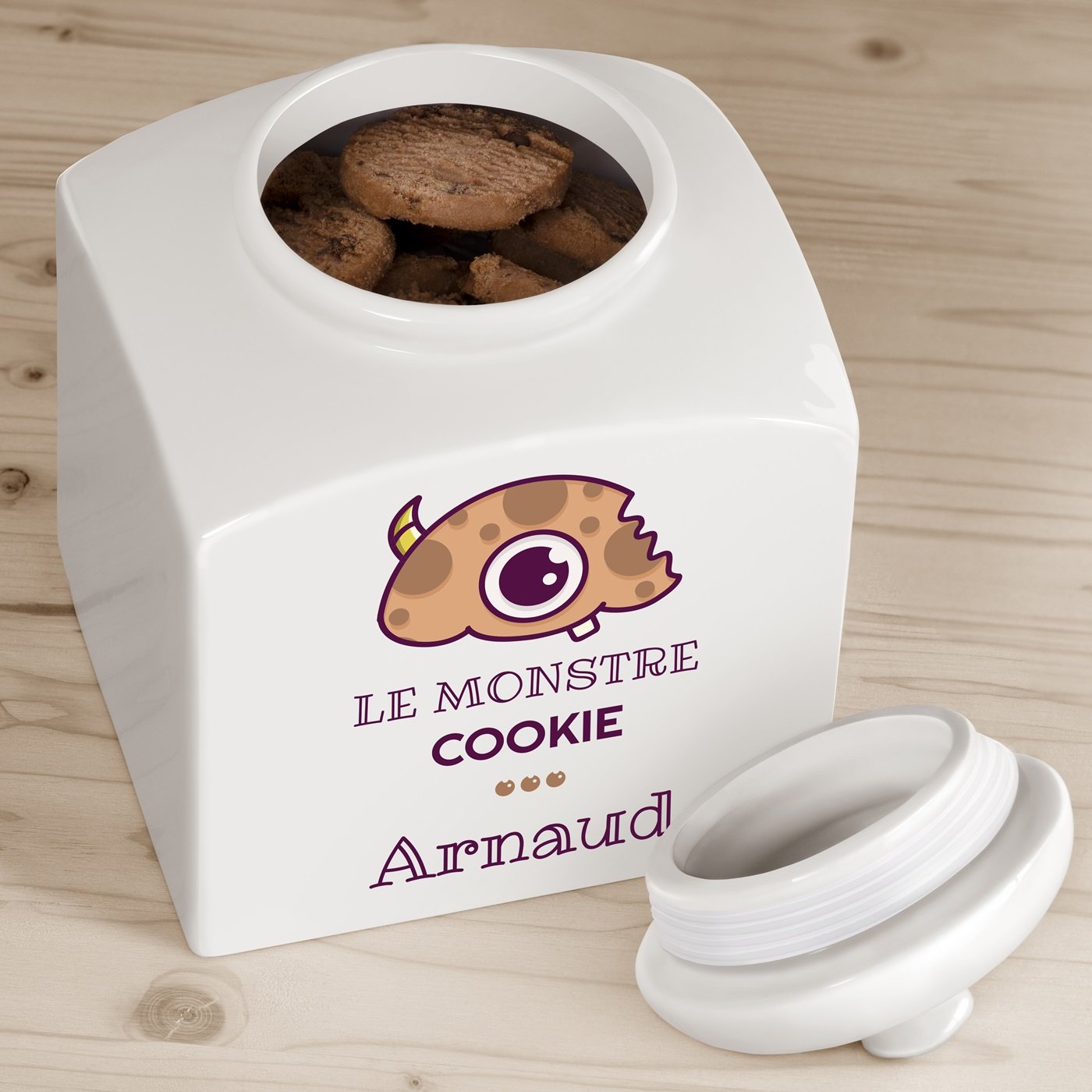 Pot à biscuits en céramique personnalisé pour homme de Murrano