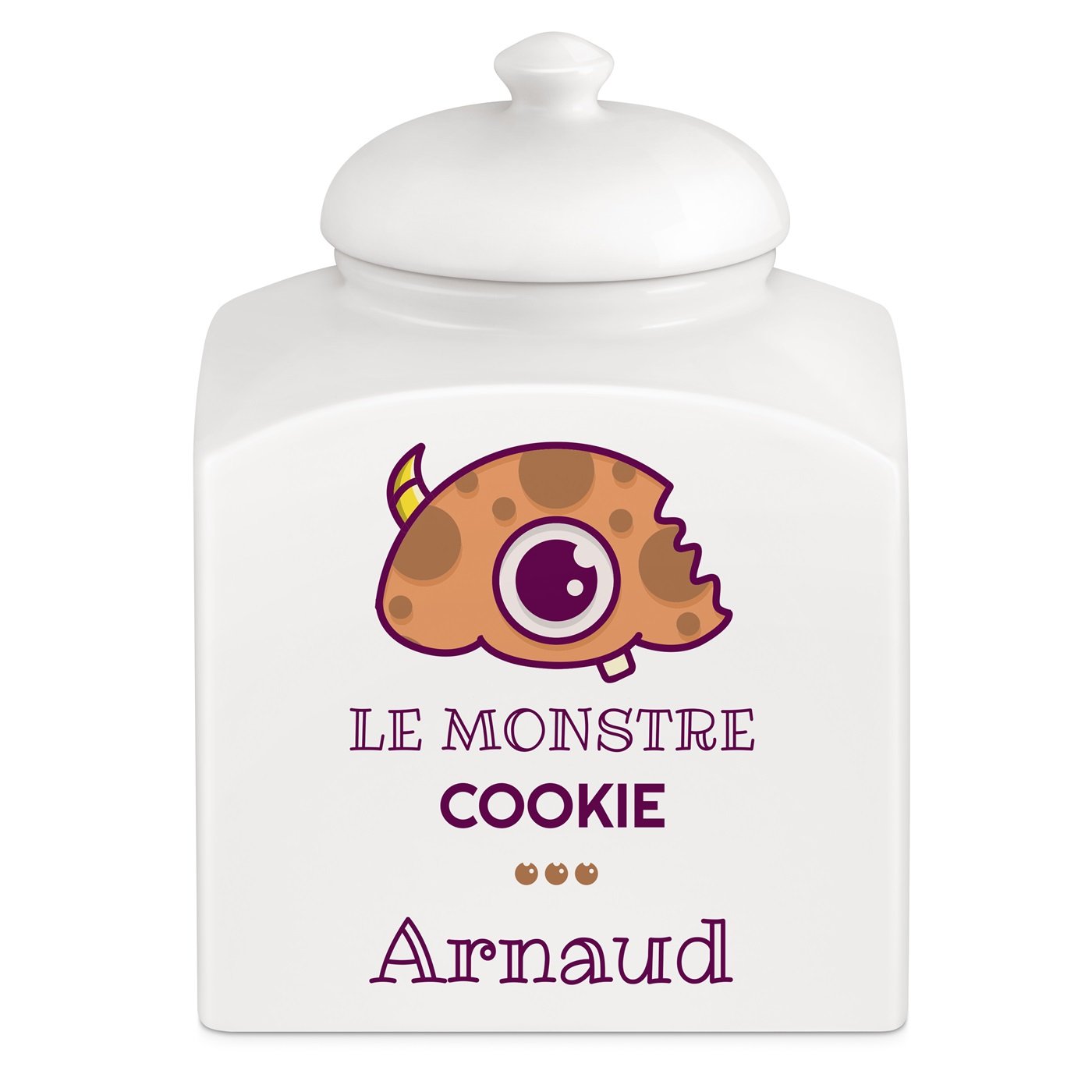 Pot à biscuits en céramique personnalisé pour homme de Murrano