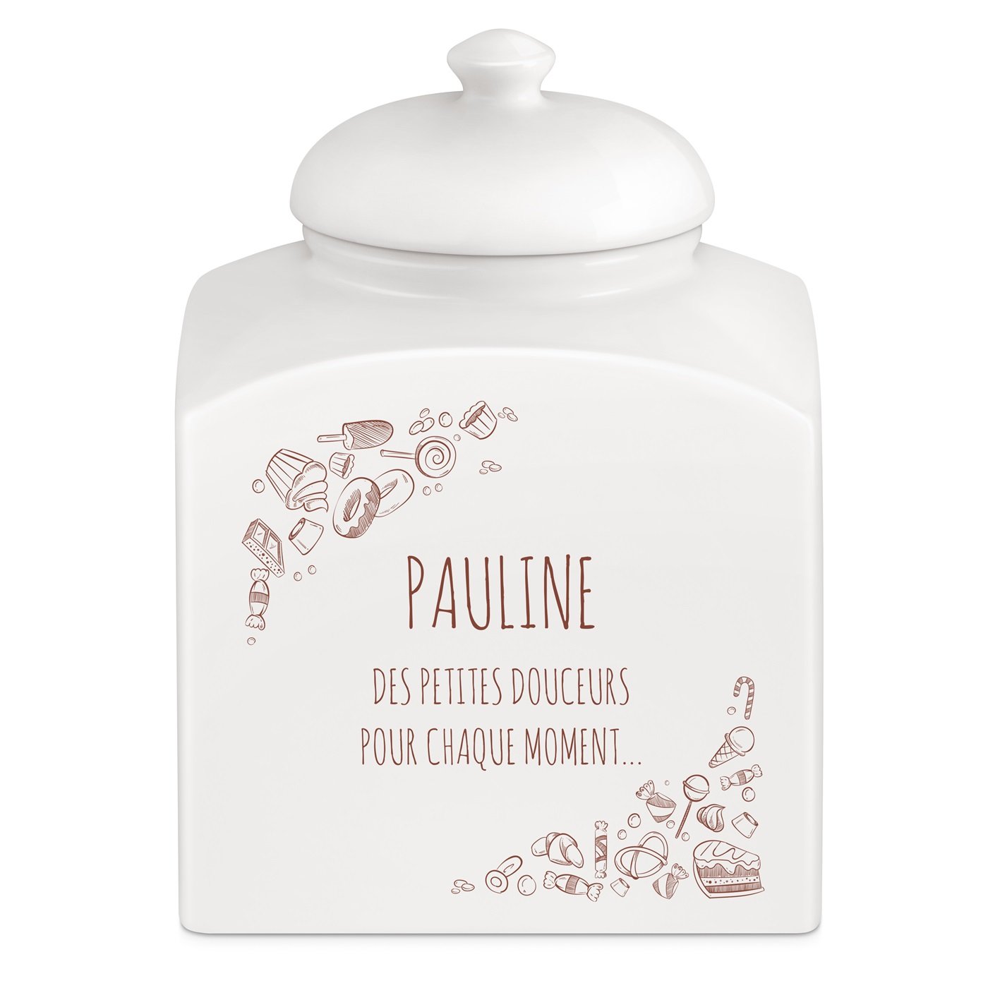 Murrano Ceramic Cookie Jar with Personalized Engraving for Her Birthday