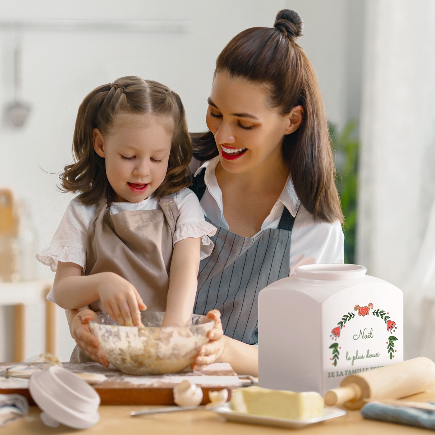 Murrano Ceramic Cookie Jar for Couples