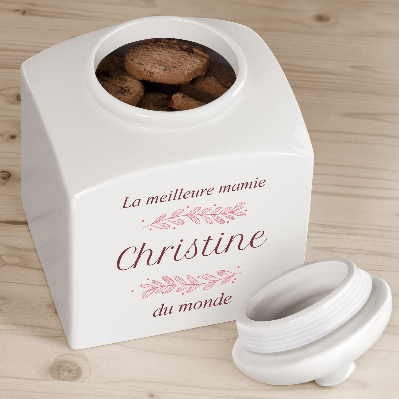 Jarre à biscuits en céramique personnalisée Murrano pour la meilleure grand-mère