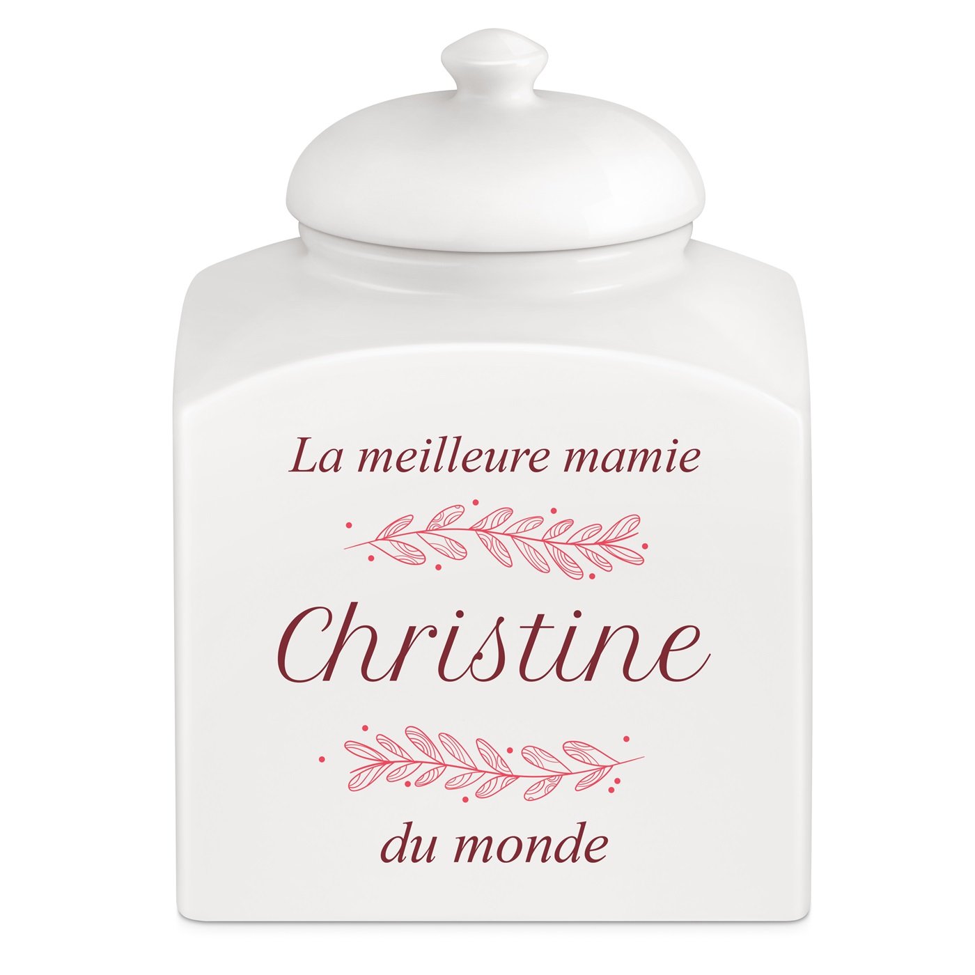 Jarre à biscuits en céramique personnalisée Murrano pour la meilleure grand-mère