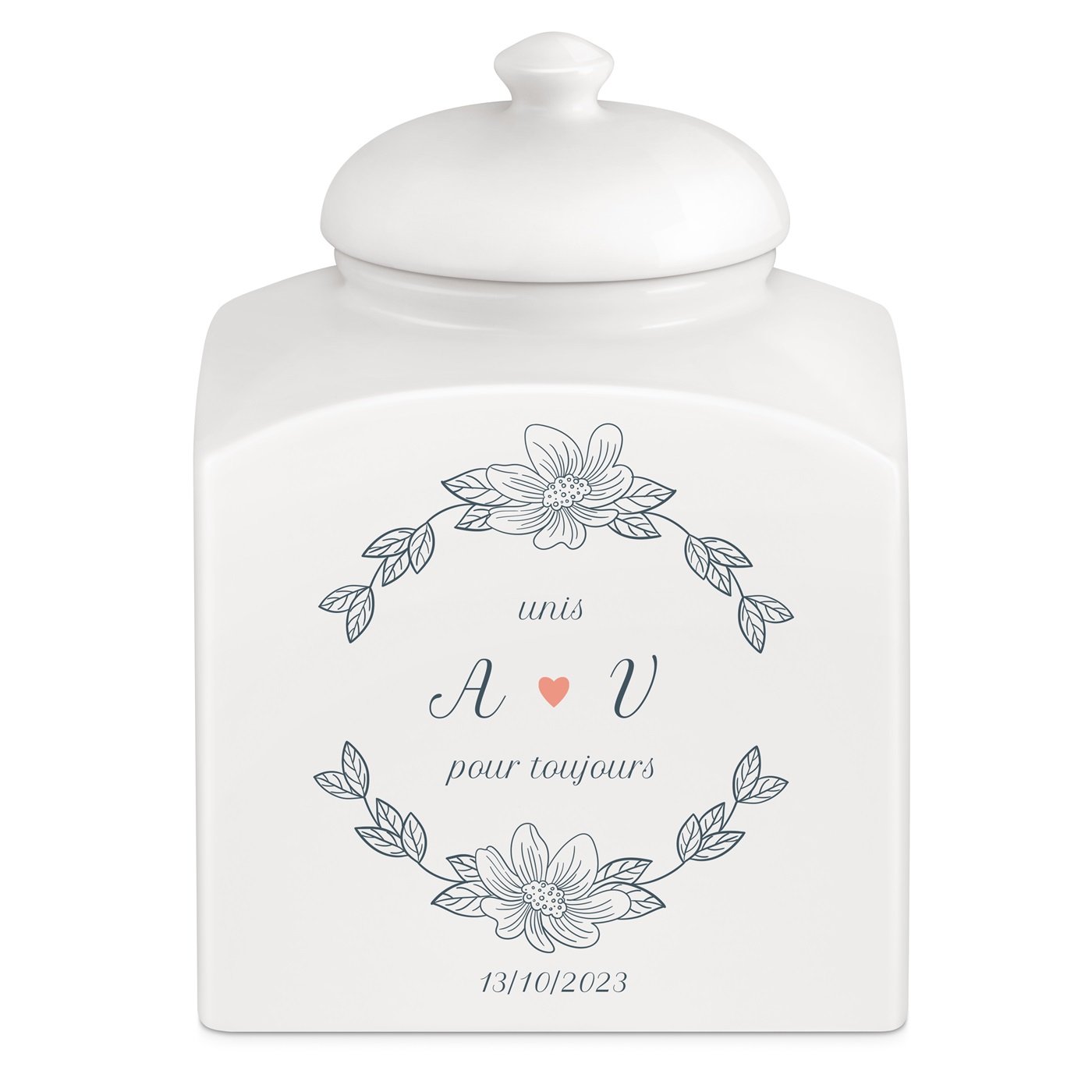 Murrano Ceramic Cookie Jar for Couples