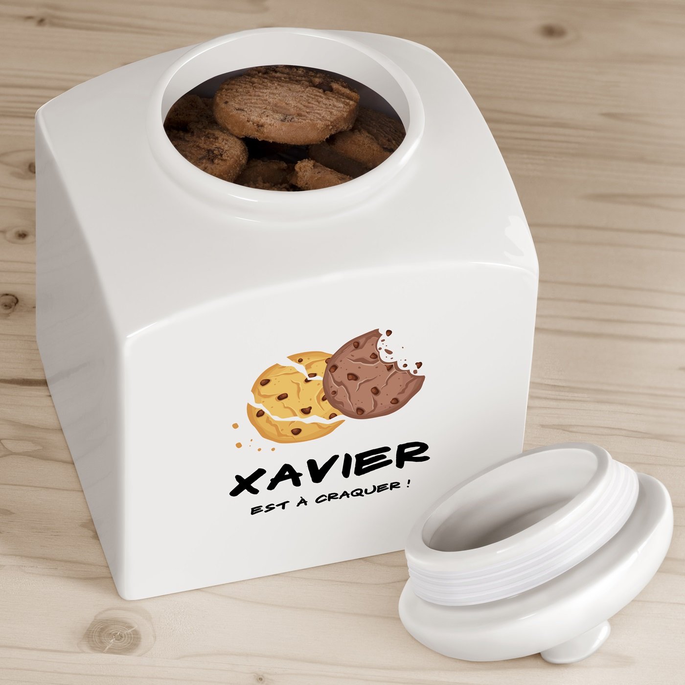 Jarre à biscuits en céramique Murrano personnalisée pour homme